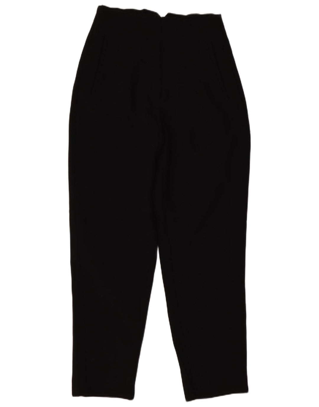 Zara Calça feminina cintura alta pequena W26 L26 poliéster preto