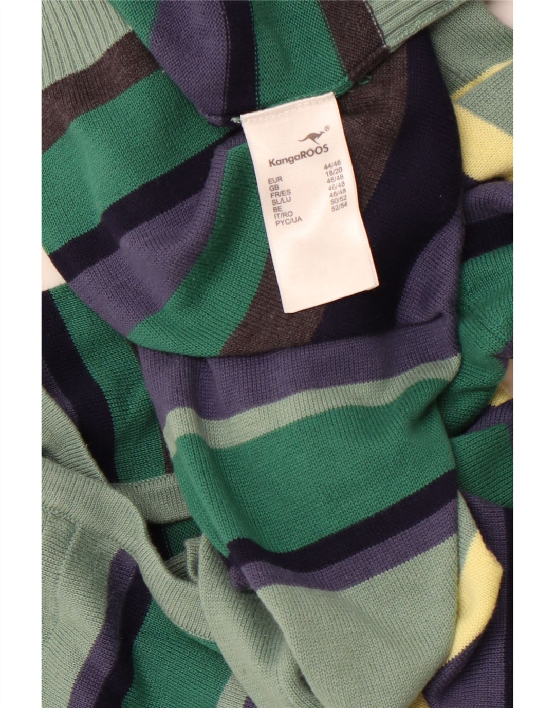 Suéter cardigã feminino com capuz KANGAROOS UK 18/20 XL listrado multicolorido