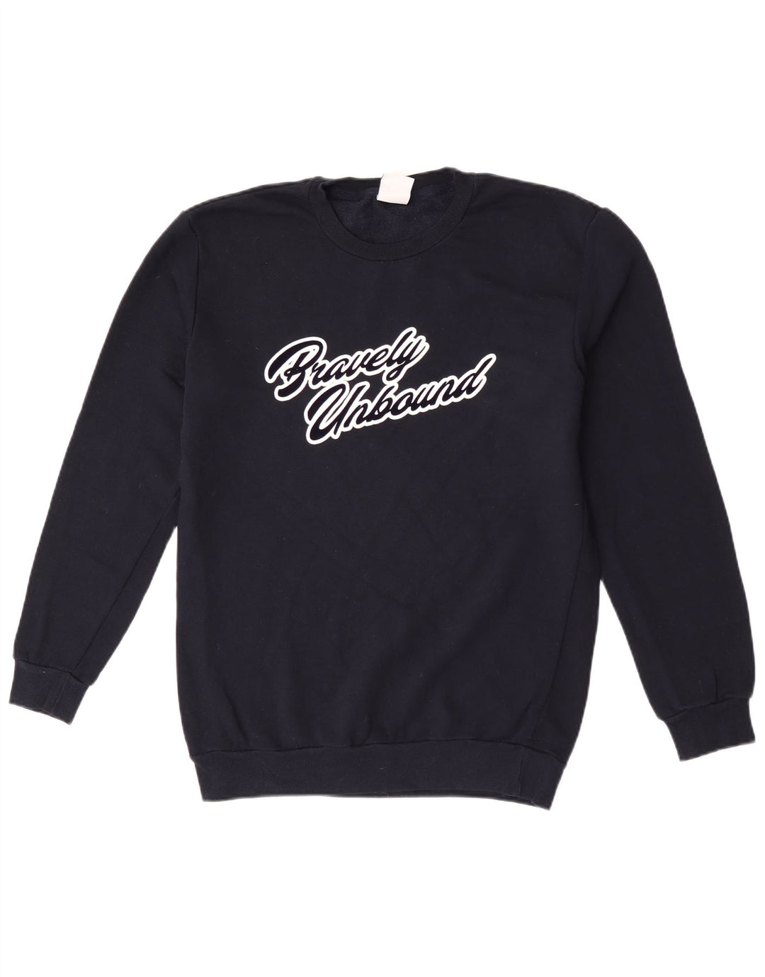 Zara moletom gráfico masculino jumper médio azul marinho algodão