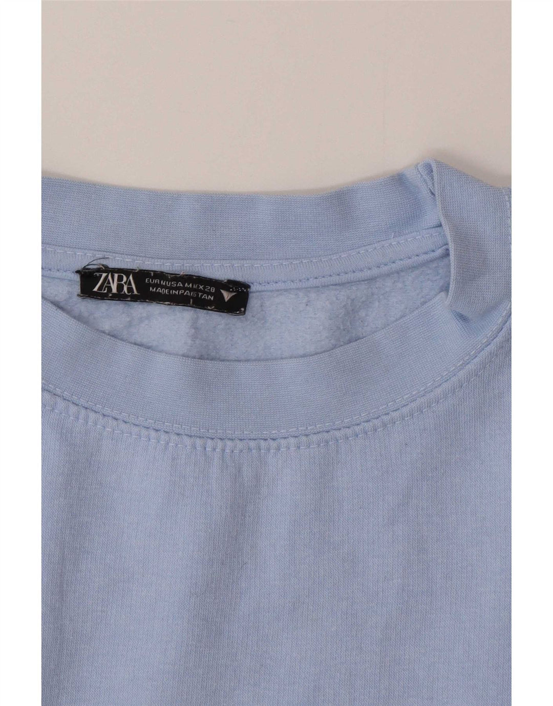 Zara moletom feminino jumper UK 14 azul médio