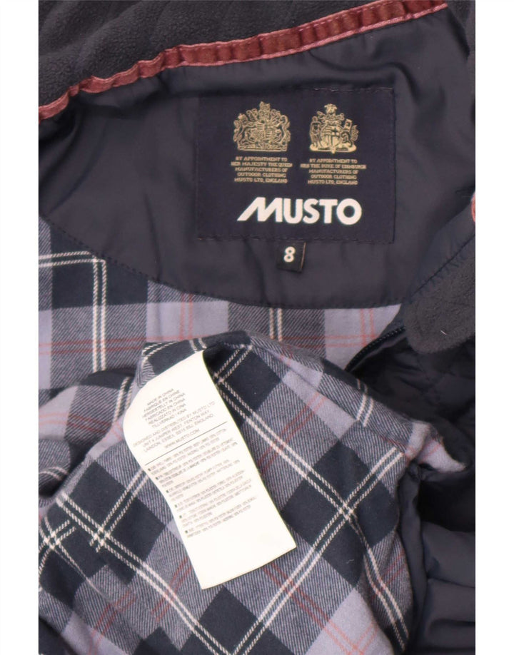 Jaqueta acolchoada feminina Musto UK 8 poliéster azul marinho pequeno