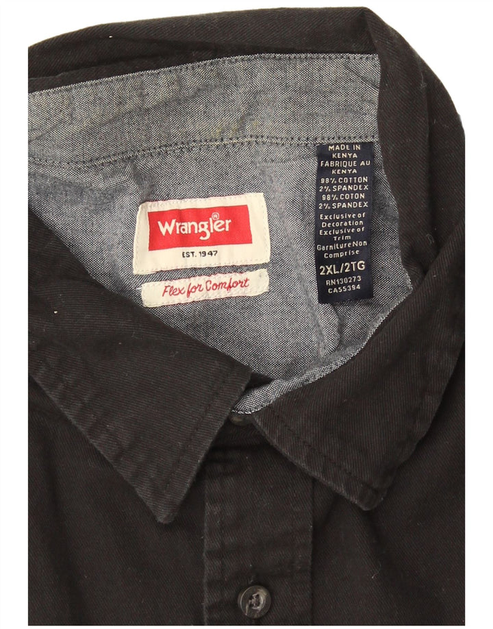 Camisa masculina Wrangler 2XL algodão preto