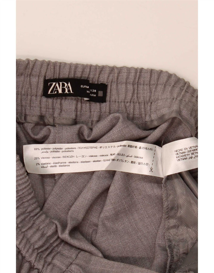 Calça Chino Cônica Feminina Zara Médio W28 L26 Poliéster Cinza