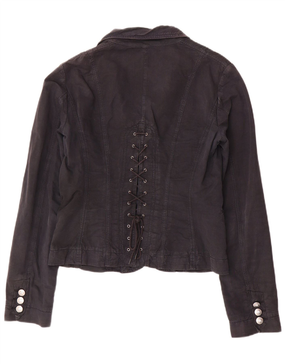 Liu Jo Jaqueta blazer feminina com 1 botão IT 46 grande algodão azul marinho