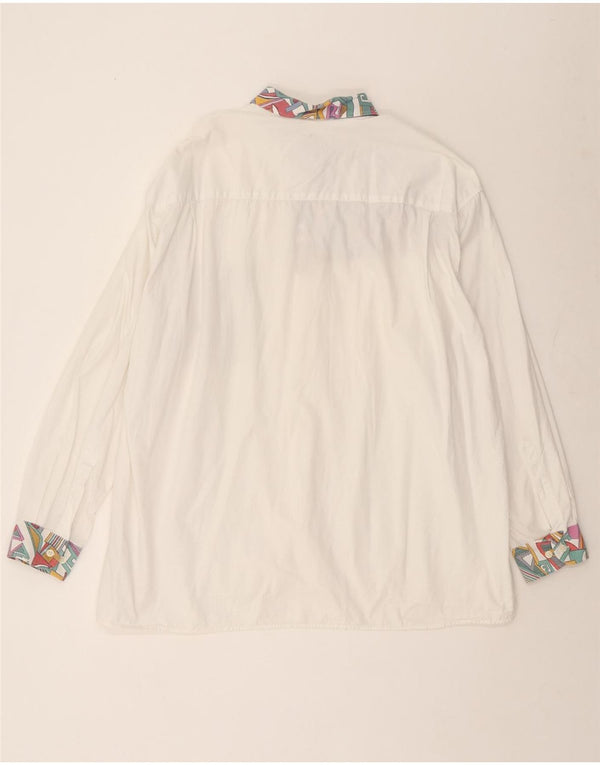 Camisa masculina Rudnick 2XL algodão geométrico branco