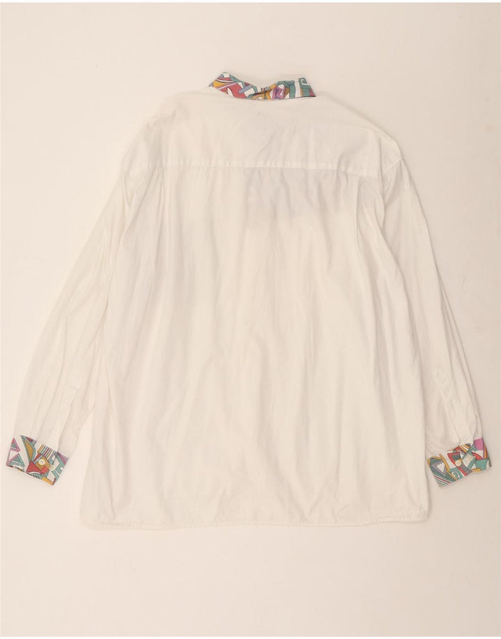 Camisa masculina Rudnick 2XL algodão geométrico branco