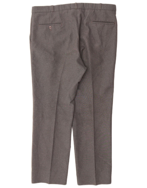 Farah Mens Pegged Suit Trousers W38 L30 Grey Polyester