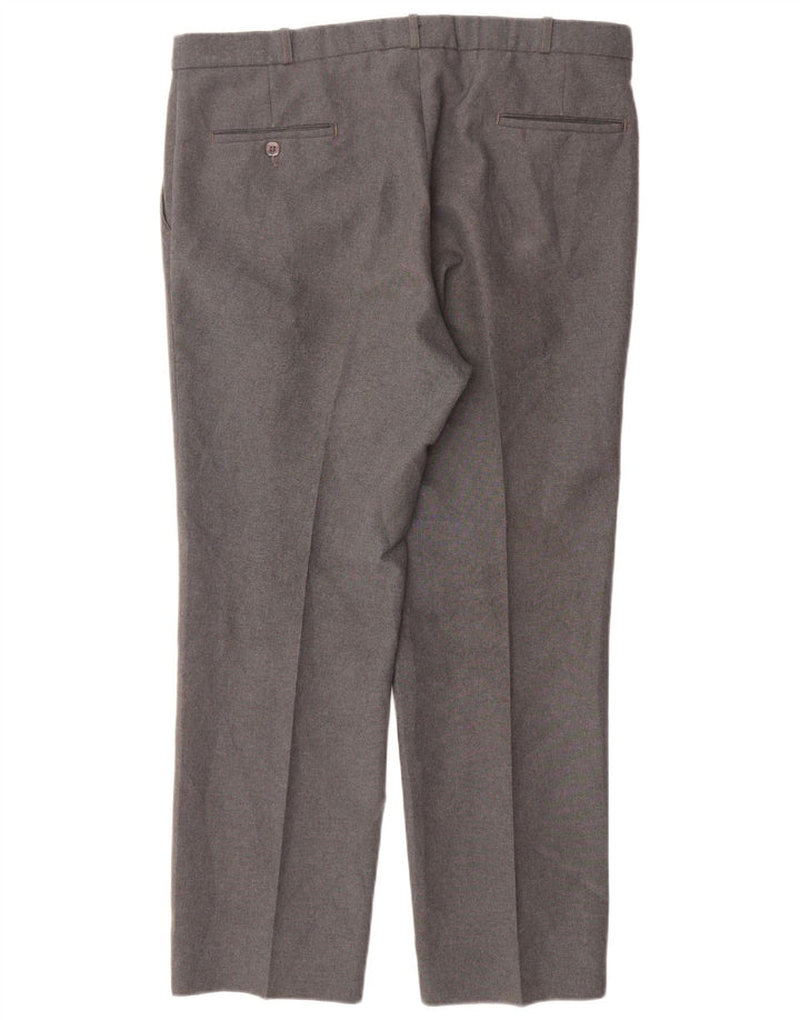 Calça masculina Farah Pegged Suit W38 L30 poliéster cinza