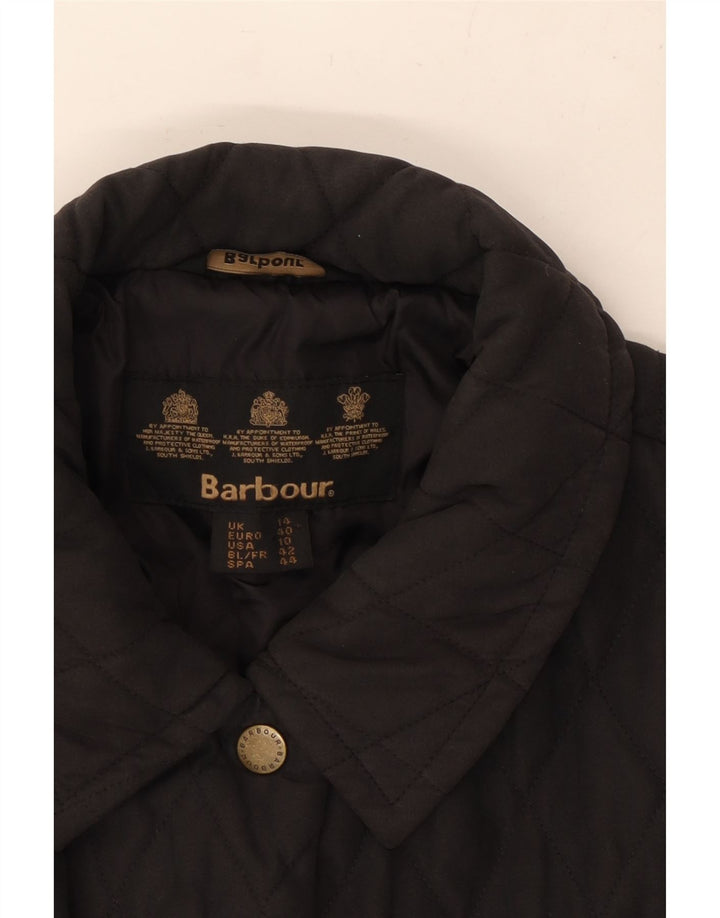 Jaqueta acolchoada feminina BARBOUR UK 14 grande preta