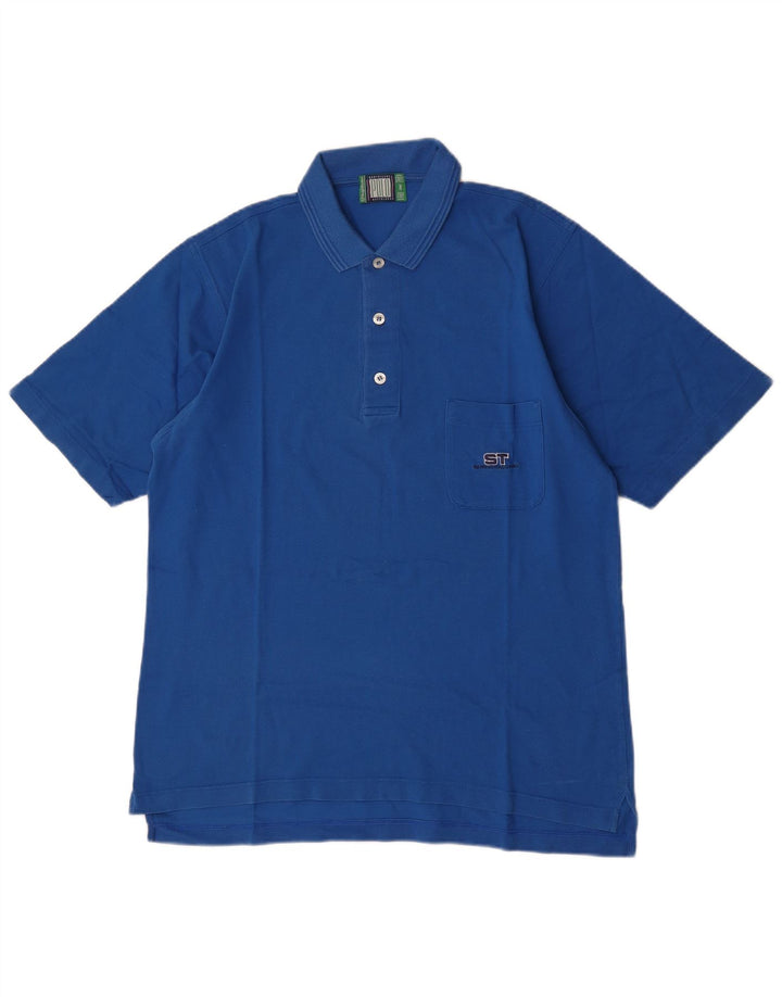 Camisa polo masculina Sergio Tacchini IT 50 grande algodão azul