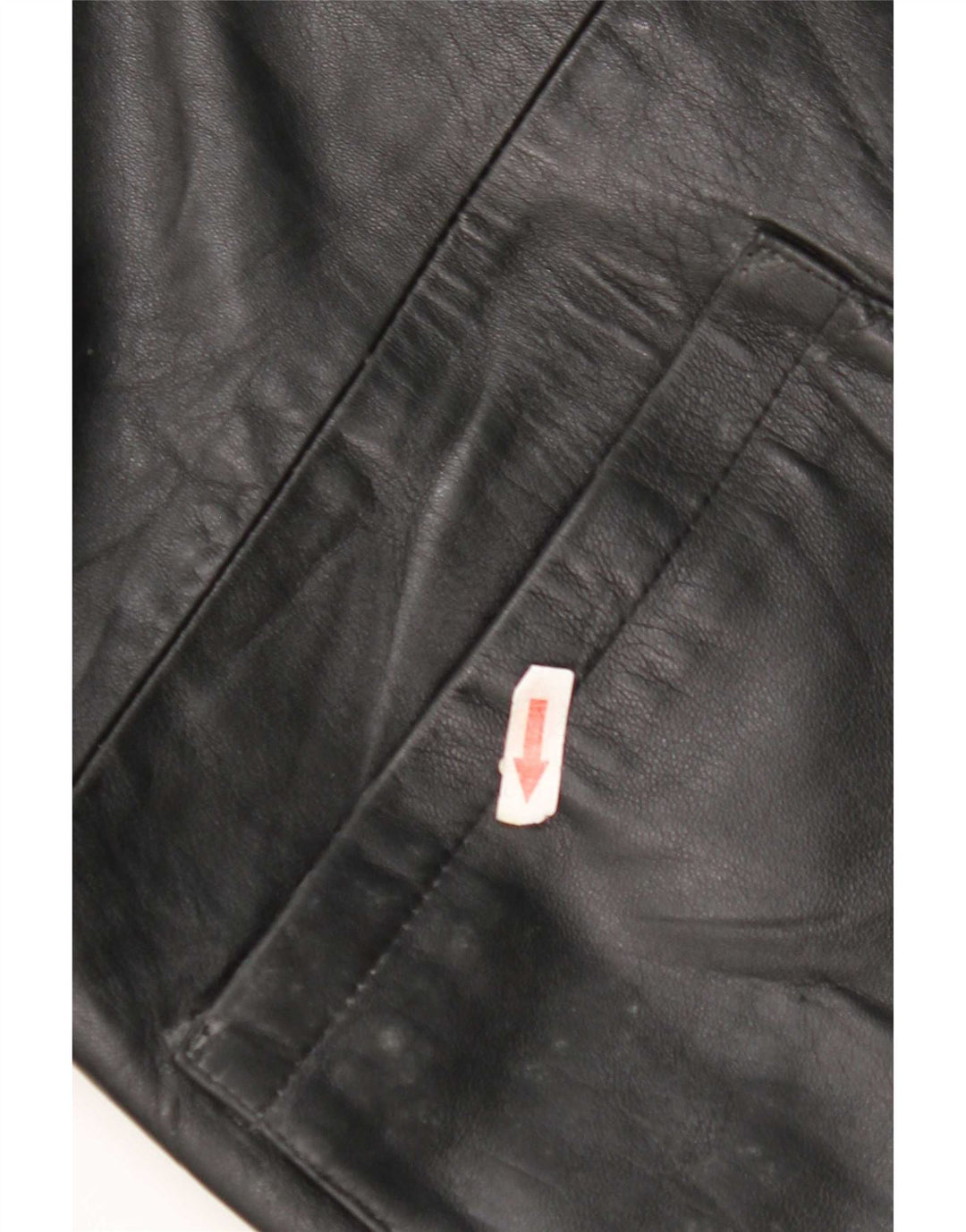 Jaqueta de couro masculina vintage IT 52 XL preta