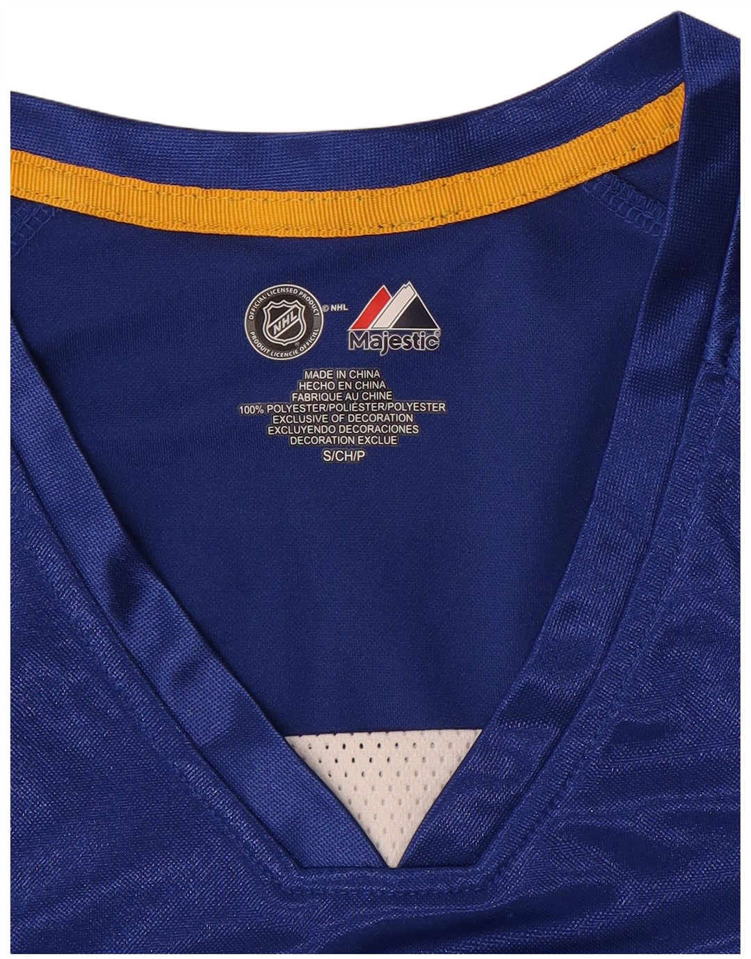 Camiseta feminina MAJESTIC St. Louis Blues com estampa gráfica Reino Unido 10 azul pequeno