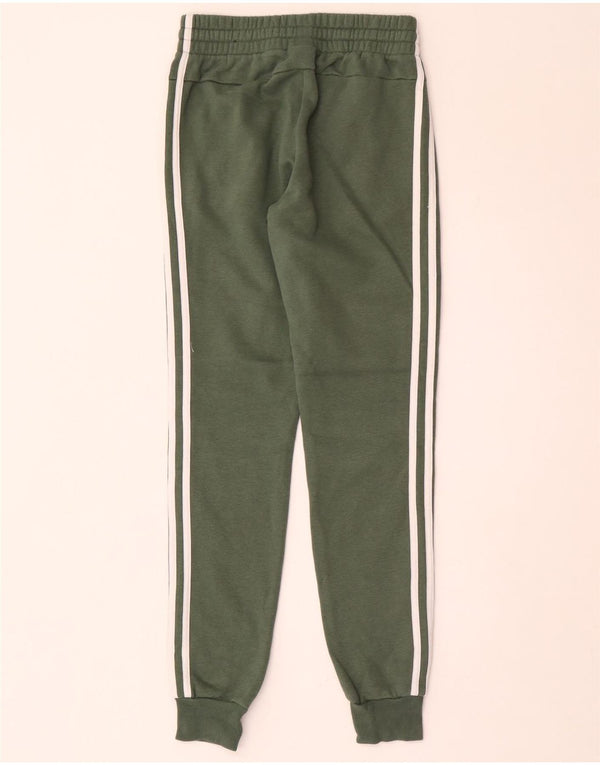 Adidas Womens Tracksuit Calças Joggers UK 4/6 XS Verde Algodão
