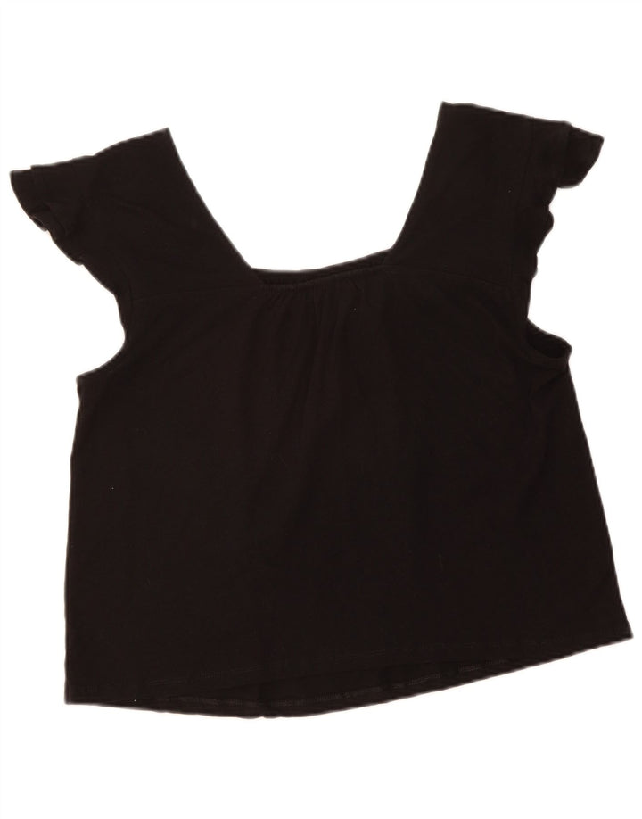 Top cropped feminino BENETTON UK 14 médio preto