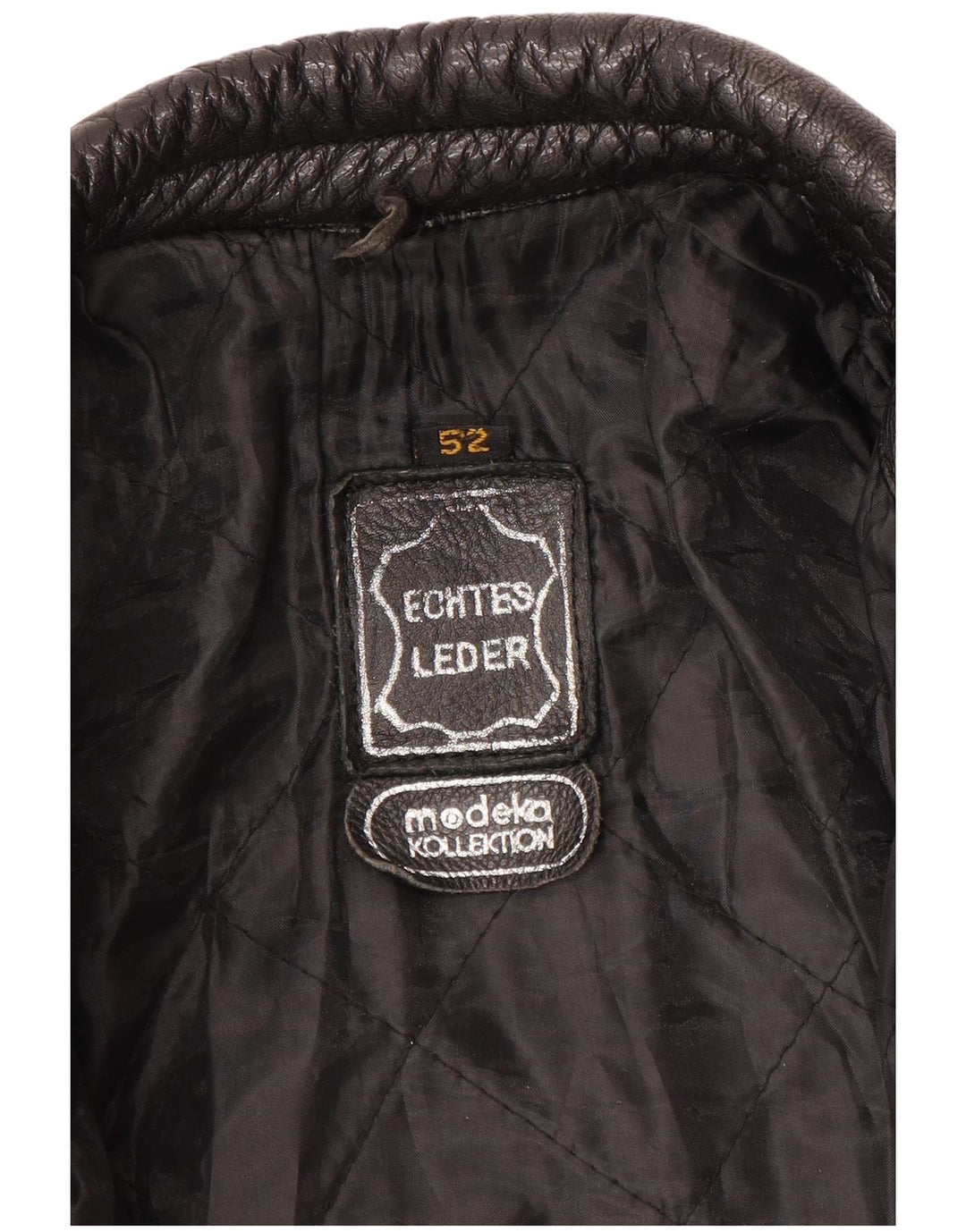 Jaqueta masculina de couro para motociclista Modeka UK 38 couro preto médio