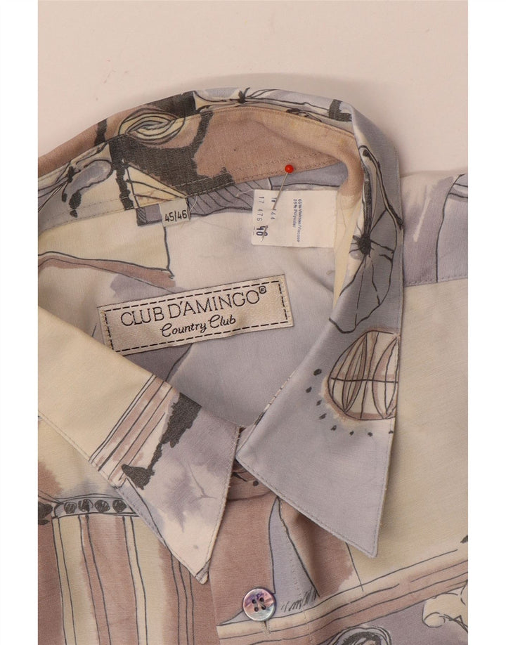 Camisa masculina Club D'Amingo com estampa abstrata tamanho 45/46 XL multicolorida