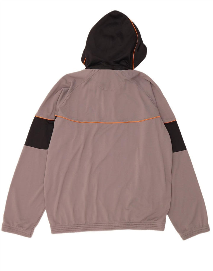 Jaqueta masculina com capuz CHAMPION grande bloco colorido cinza