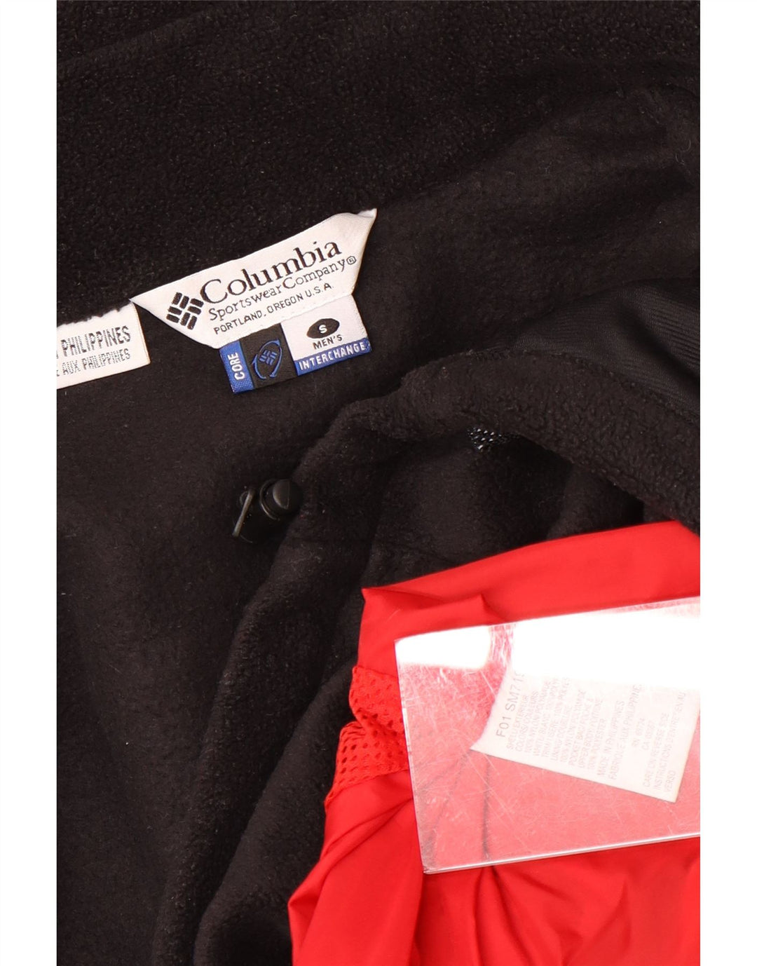 Jaqueta corta-vento masculina Columbia Interchange UK 36 pequeno bloco vermelho