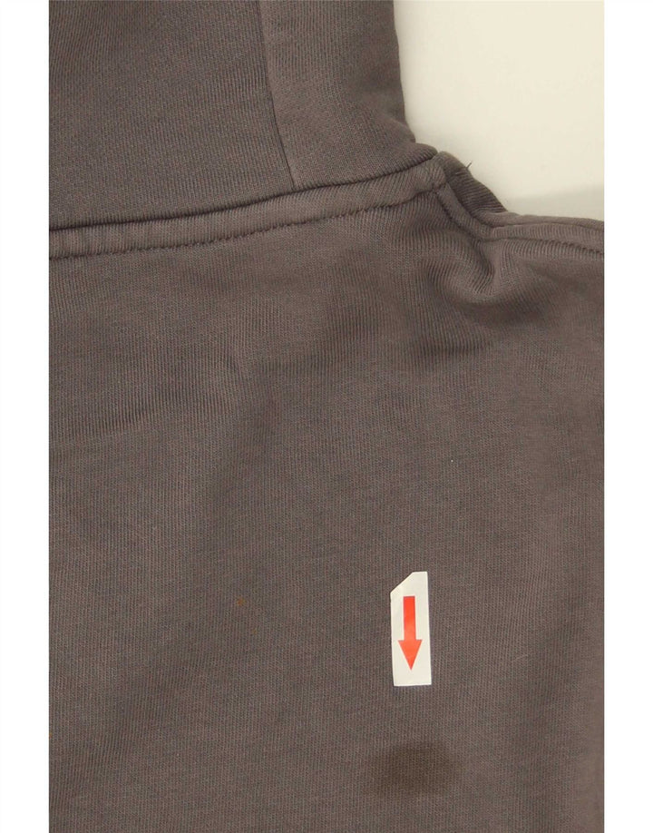 Zara Mens Hoodie Jumper Médio Algodão Cinza