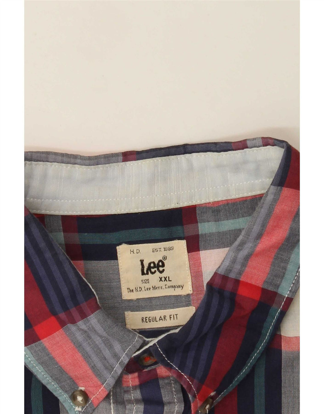 Camisa masculina Lee de manga curta regular fit 2XL xadrez multicolorida