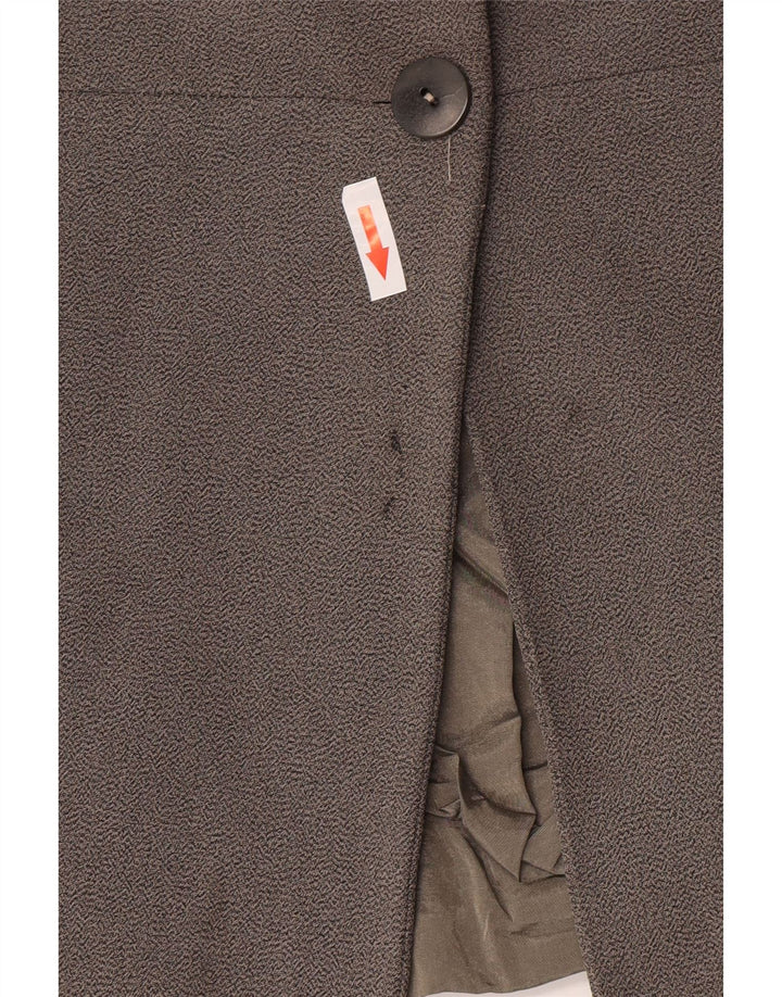 Jaqueta blazer feminina Marella com 2 botões Reino Unido 16 grande viscose cinza