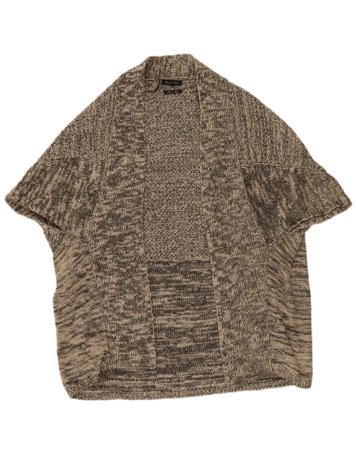 Massimo Dutti Poncho Jumper feminino UK 14 cinza médio manchado