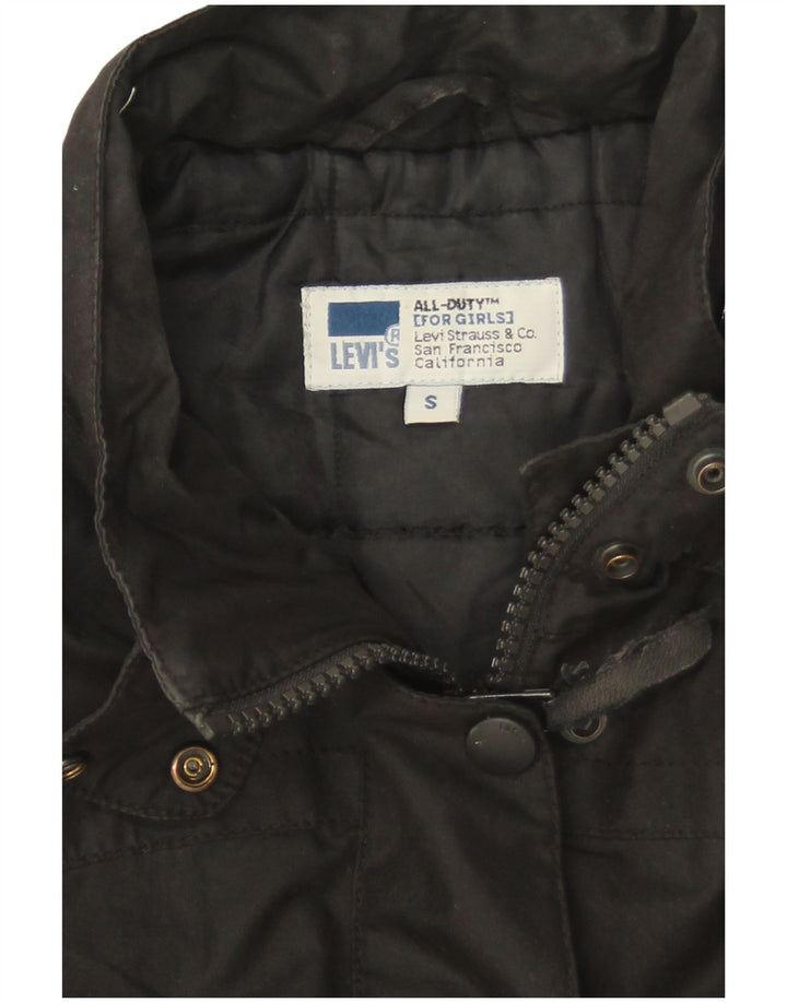 Jaqueta corta-vento feminina Levi's Oversized UK 10 pequena poliéster preta