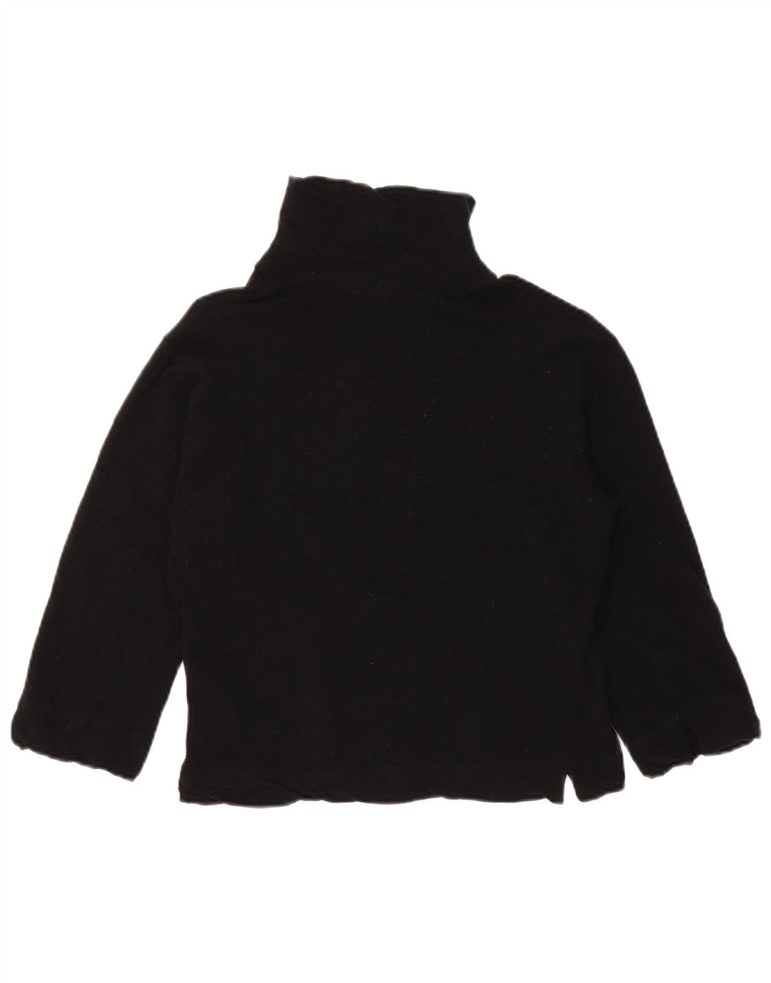 PINKO Suéter feminino cropped manga 3/4 com gola tartaruga Reino Unido 14 médio preto