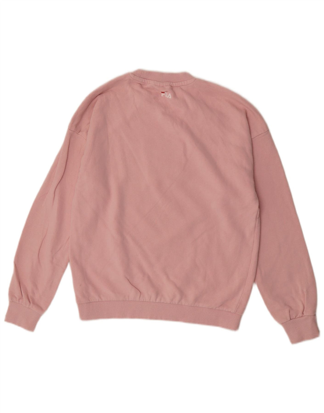 Fila moletom gráfico feminino jumper UK 14 médio algodão rosa