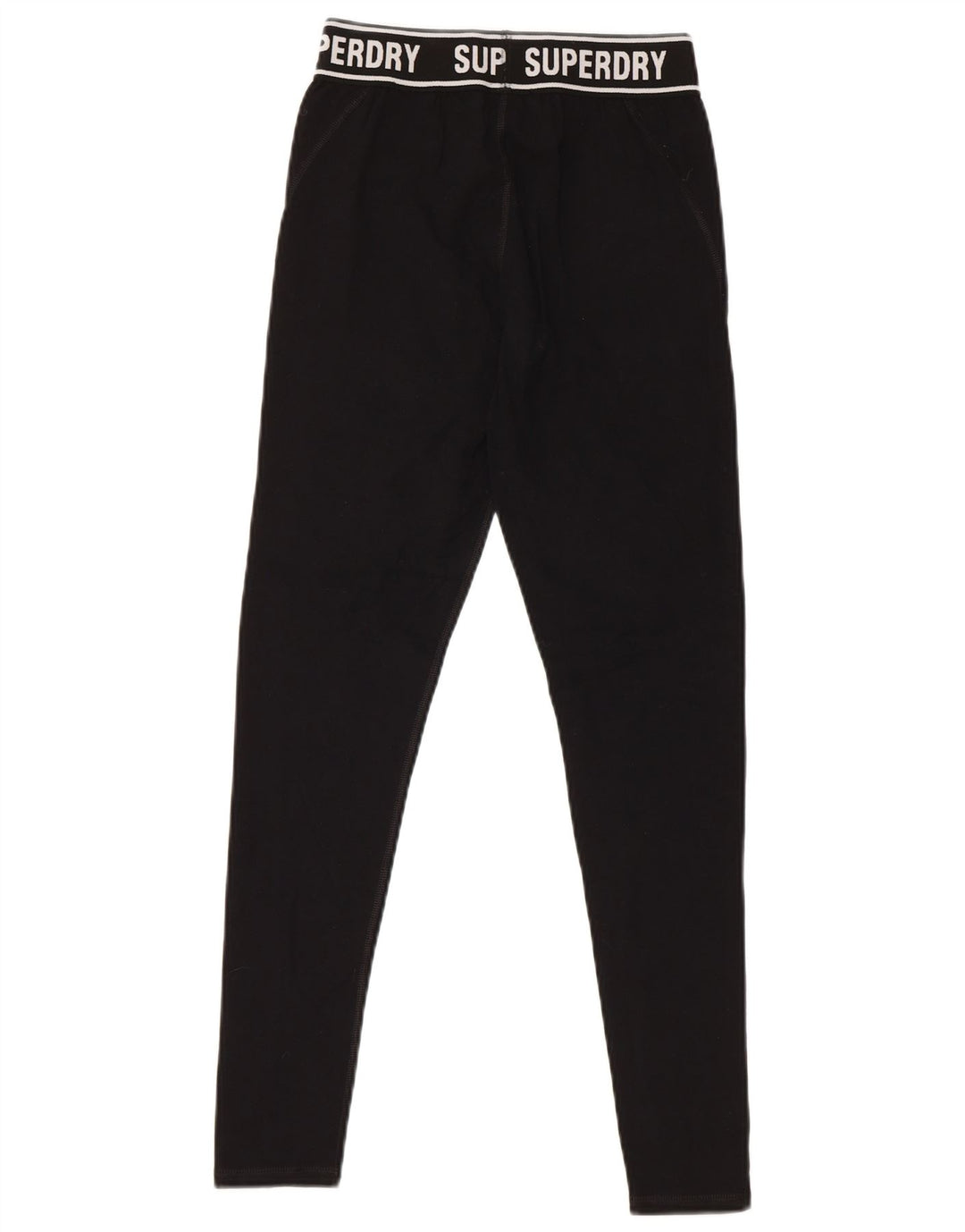 Leggings gráficas femininas SUPERDRY Reino Unido 8 pequeno algodão preto