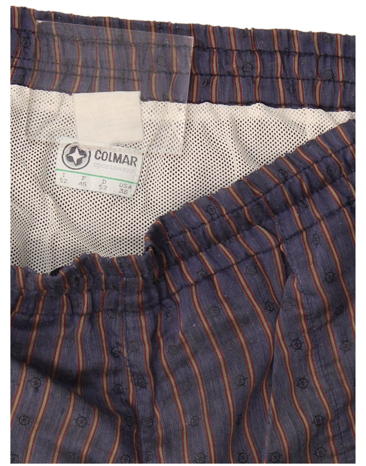 Calção de banho masculino COLMAR IT 52 grande listrado azul marinho