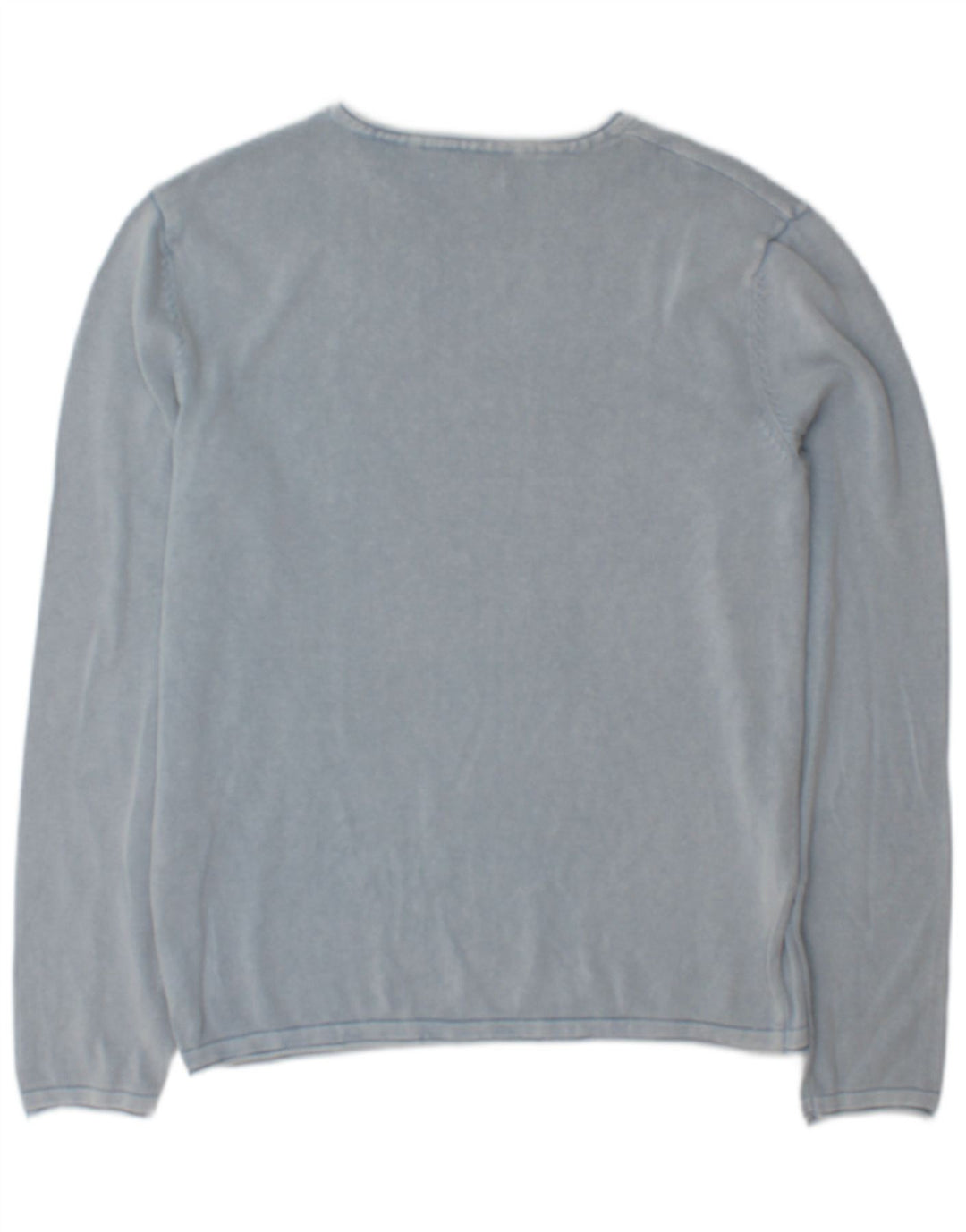 Suéter masculino Jack & Jones com gola canoa de algodão azul médio