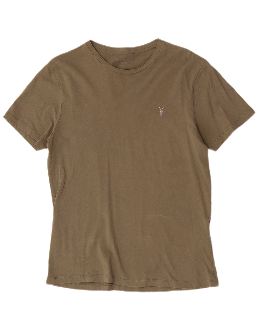 Camiseta masculina All Saints Regular Fit Top de algodão verde médio