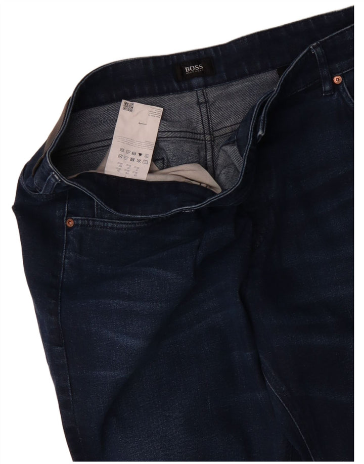 HUGO BOSS Jeans reto masculino W40 L32 algodão azul