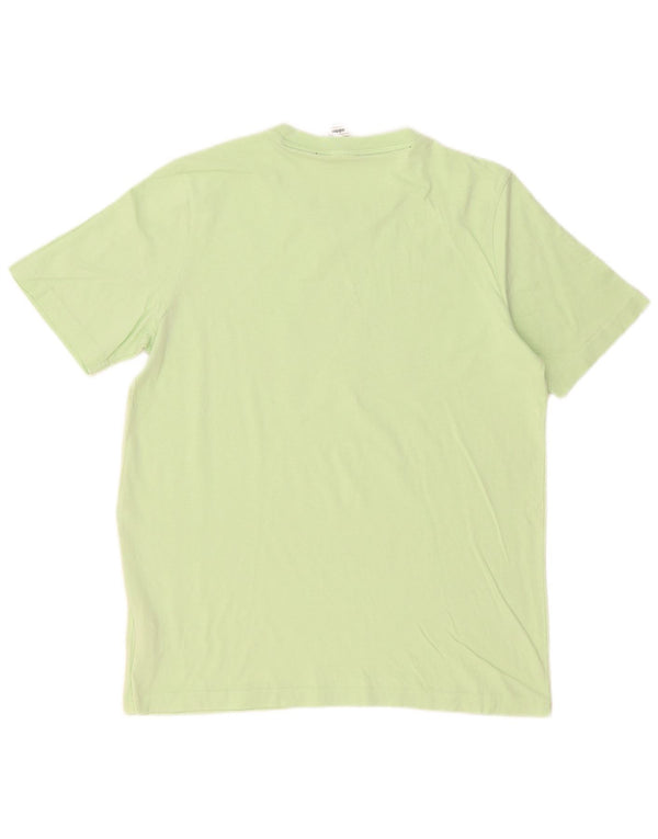 Adidas Mens Graphic T-Shirt Top Médio Algodão Verde