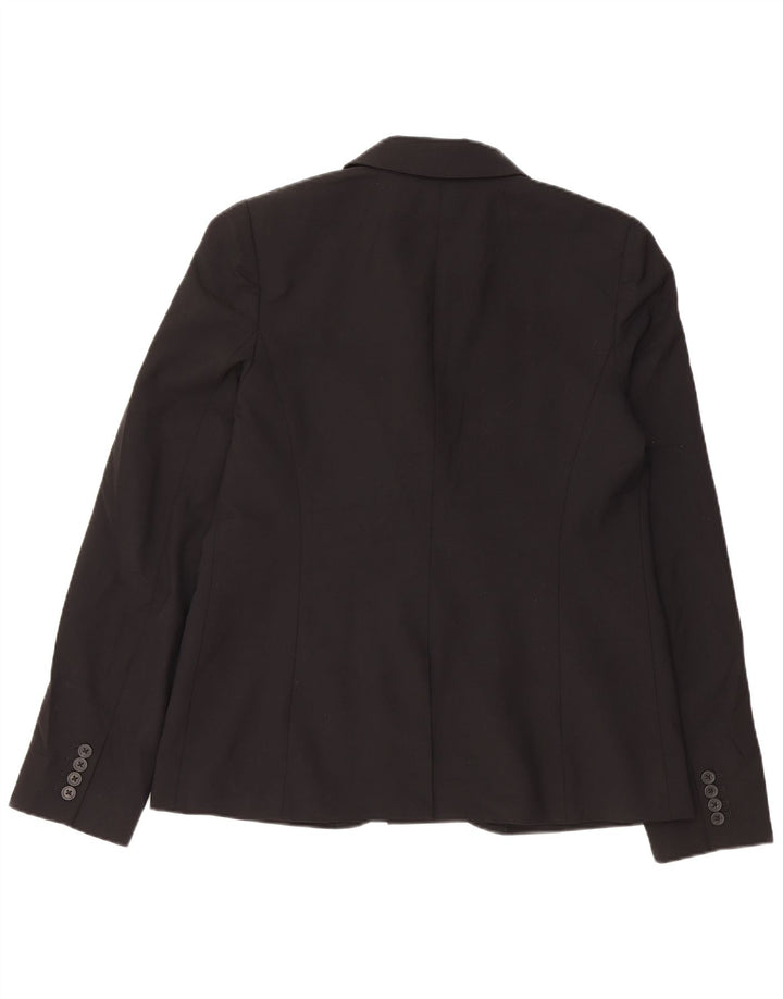 J. CREW Jaqueta blazer feminina de 2 botões US 14 XL lã preta