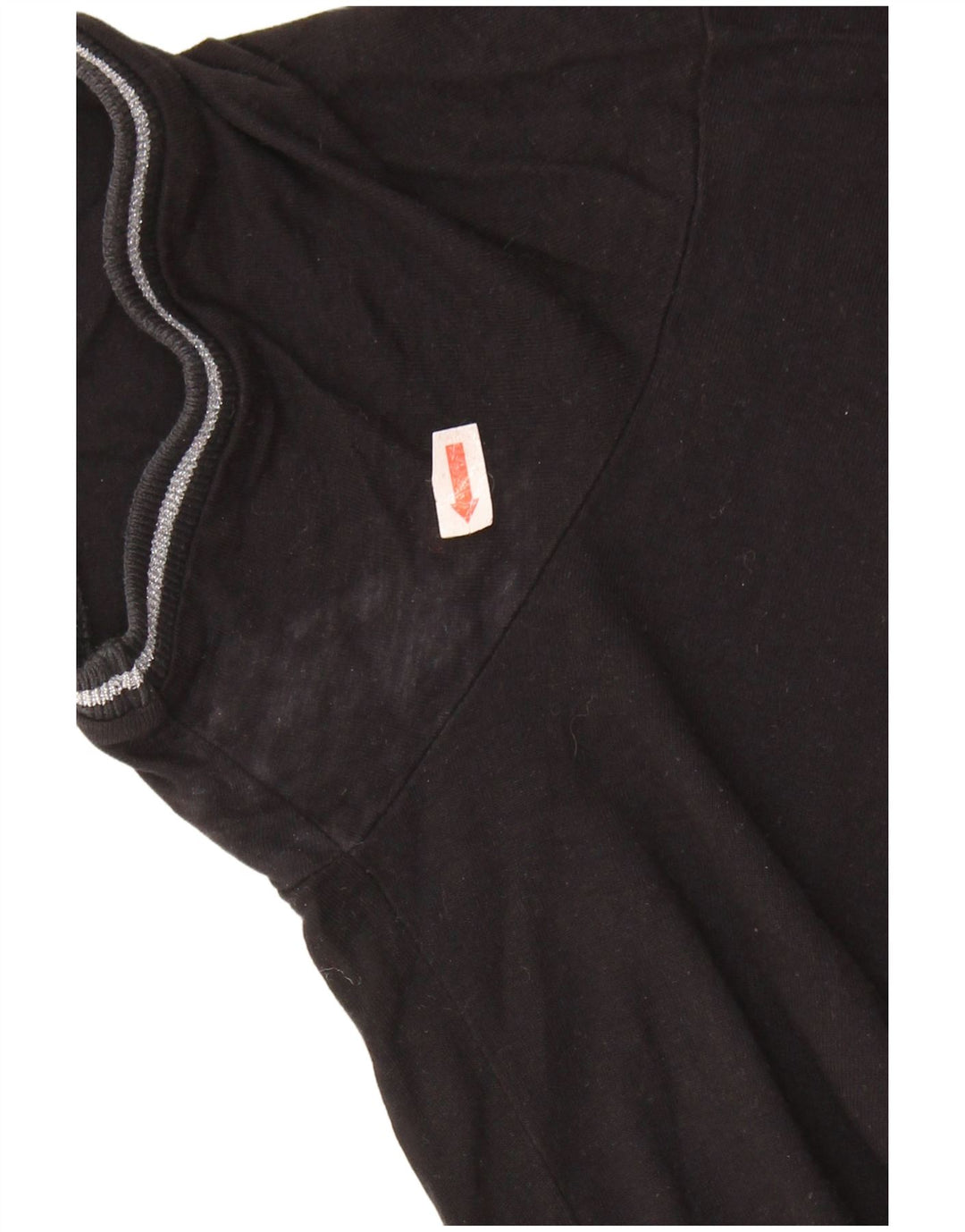 Camiseta feminina com estampa grande GUESS UK 6 XS preta