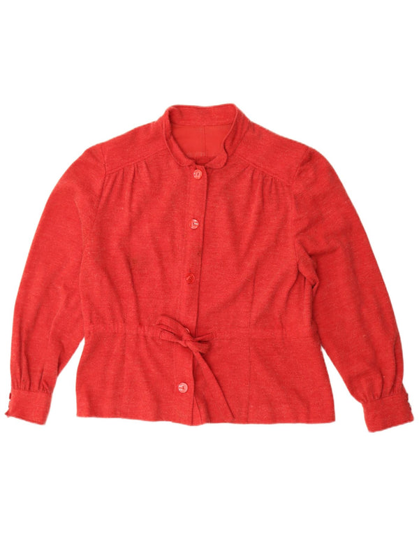 Jaqueta bomber feminina vintage UK 16 grande vermelha