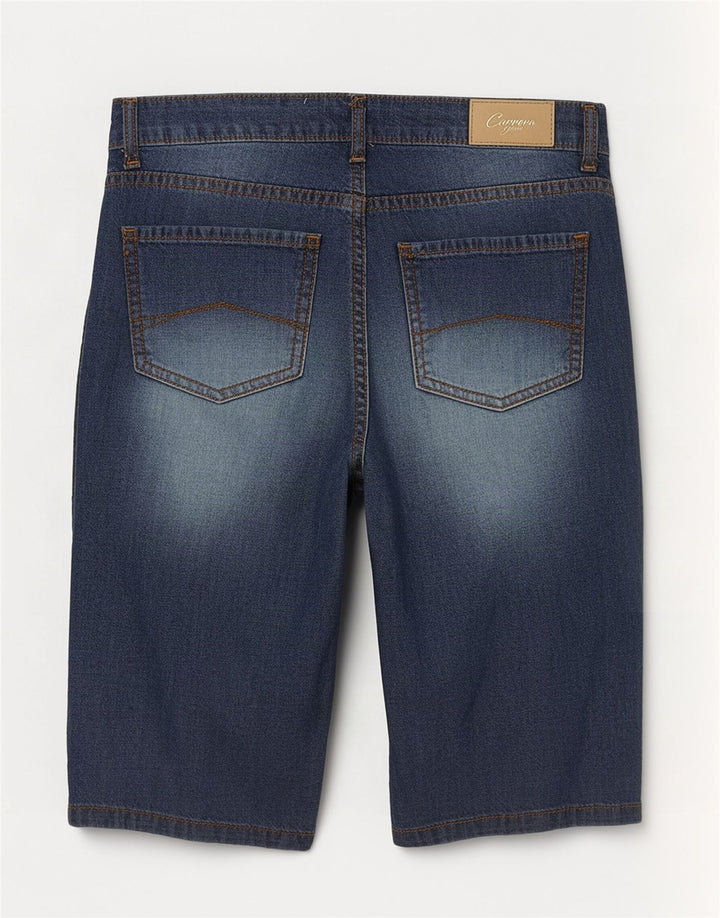 Shorts jeans feminino Carrera W27 pequeno algodão azul