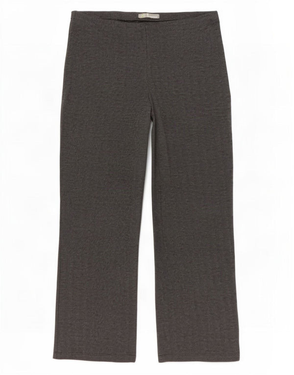 Calça casual feminina de perna larga Marks & Spencer W32 L27 cinza