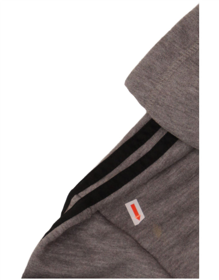 ADIDAS Mens Climalite Zip Hoodie Suéter Médio Algodão Cinza