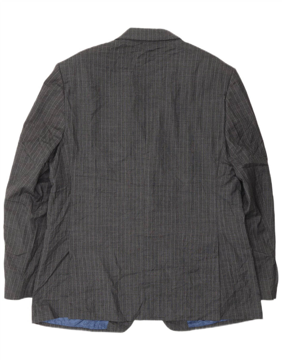 Jaqueta blazer masculina de 2 botões Marks & Spencer Reino Unido 44 XL cinza risca de giz lã