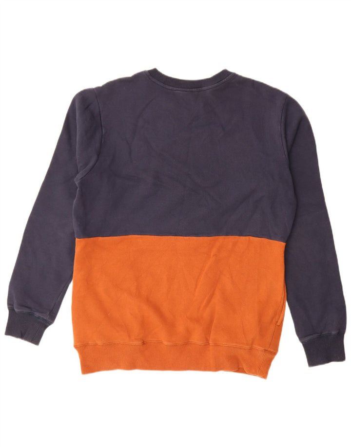 Volcom moletom masculino jumper médio azul marinho algodão colorblock