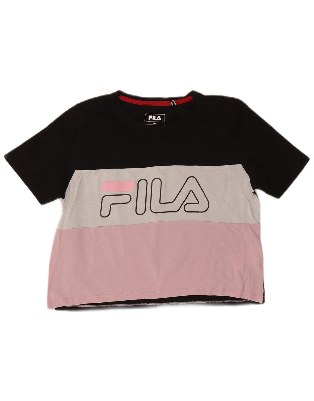 Camiseta feminina gráfica FILA UK 12 Medium Multicolor Colorblock