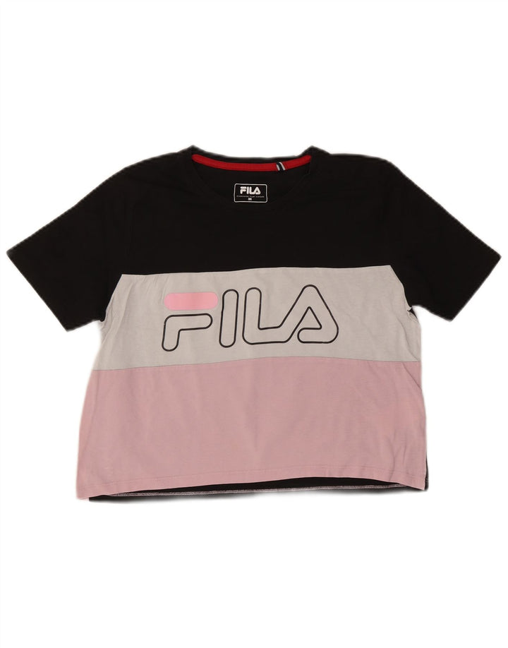 Camiseta feminina gráfica FILA UK 12 Medium Multicolor Colorblock