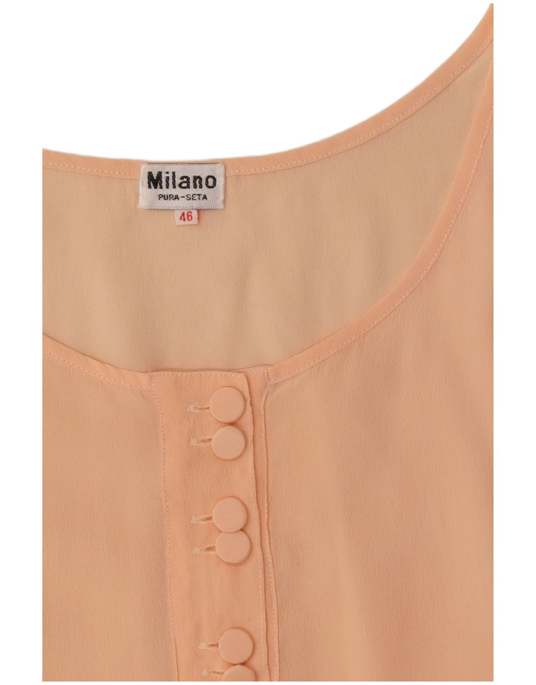 blusa feminina sem mangas milano IT 46 grande seda rosa