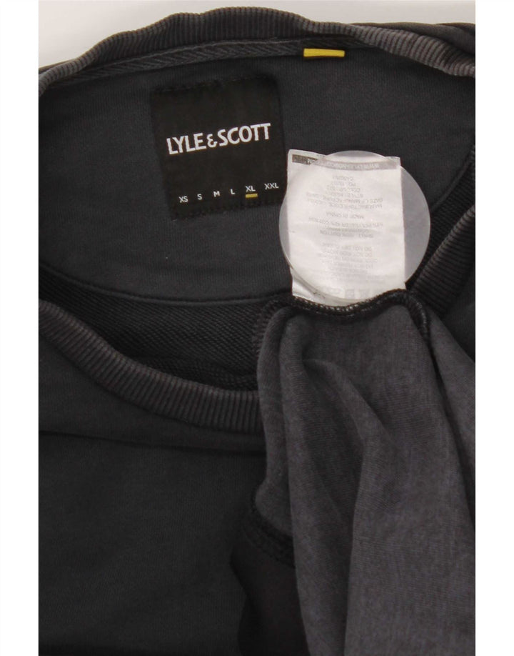 Moletom masculino Lyle & Scott Jumper XL preto colorblock algodão
