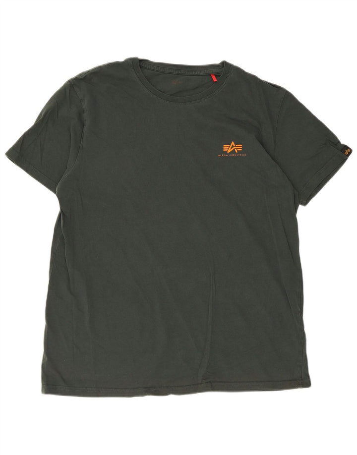 Camiseta masculina Alpha Industries Top pequeno verde