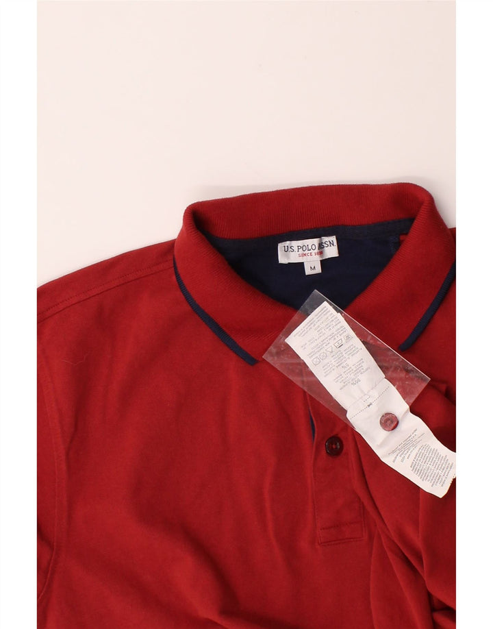 U.S. POLO ASSN. Mens Polo Shirt Medium Burgundy Cotton Vintage U.S. Polo Assn. and Second-Hand U.S. Polo Assn. from Messina Hembry 