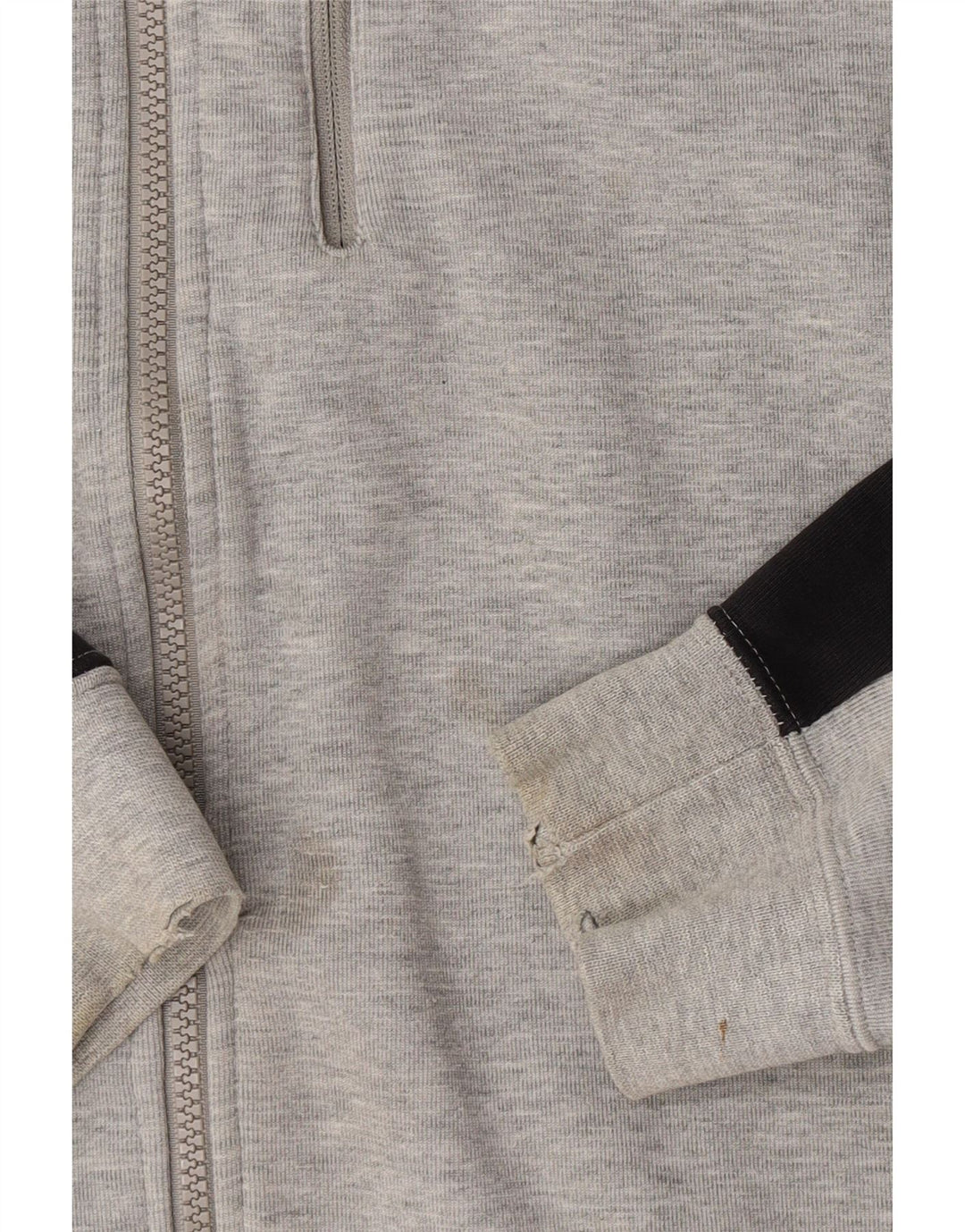 Suéter masculino Nike com capuz e zíper cinza médio algodão colorblock
